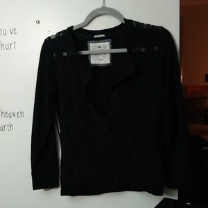 Hollister jr.sz. lrg. Black cardigan/ with lace